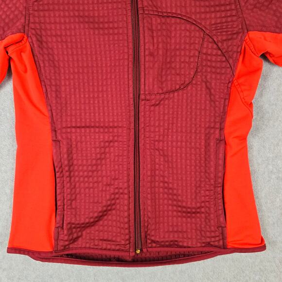 Nike Jacket Womens Size Small Sphere Thermal Burgandy Orange Full Zip - Picture 6 of 16